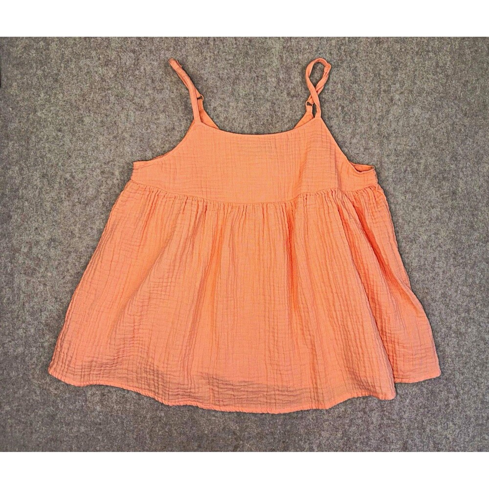 Cat & Jack Girls XL (14/16) Pink Muslin Cotton Sleeveless Bow Tank top